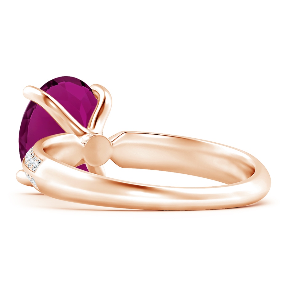 11.16x9.20x6.48mm AAA GIA Certified Classic Oval Pink Sapphire Knife Edge Ring in Rose Gold side-3