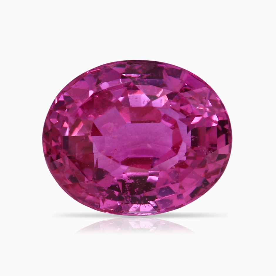 11.16x9.20x6.48mm AAA GIA Certified Classic Oval Pink Sapphire Knife Edge Ring in Rose Gold stone