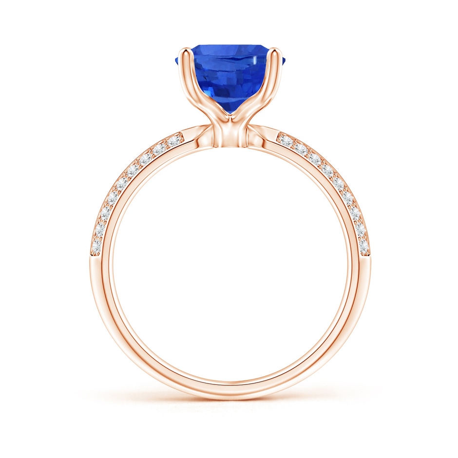 10.04x7.99x5.05mm AAAA GIA Certified Classic Oval Blue Sapphire Knife Edge Ring in 18K Rose Gold side 199