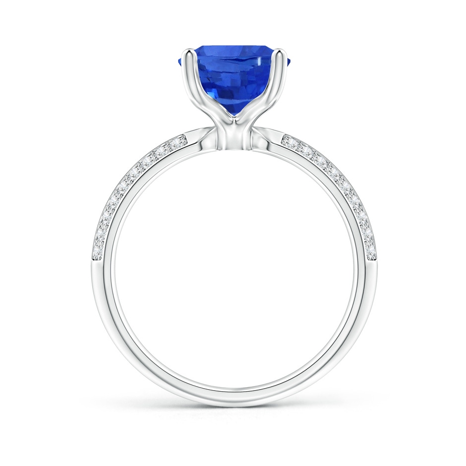 10.04x7.99x5.05mm AAAA GIA Certified Classic Oval Blue Sapphire Knife Edge Ring in 18K White Gold side 199