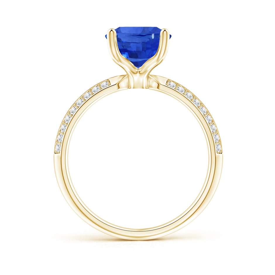 10.04x7.99x5.05mm AAAA GIA Certified Classic Oval Blue Sapphire Knife Edge Ring in 18K Yellow Gold side 199