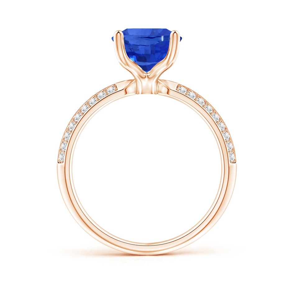 10.04x7.99x5.05mm AAAA GIA Certified Classic Oval Blue Sapphire Knife Edge Ring in Rose Gold side 199