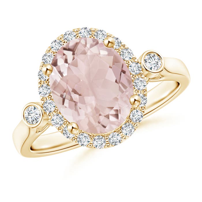 A - Morganite / 2.77 CT / 14 KT Yellow Gold