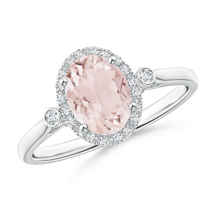 A - Morganite / 1.23 CT / 14 KT White Gold