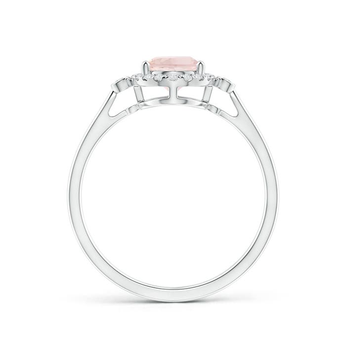 A - Morganite / 1.23 CT / 14 KT White Gold