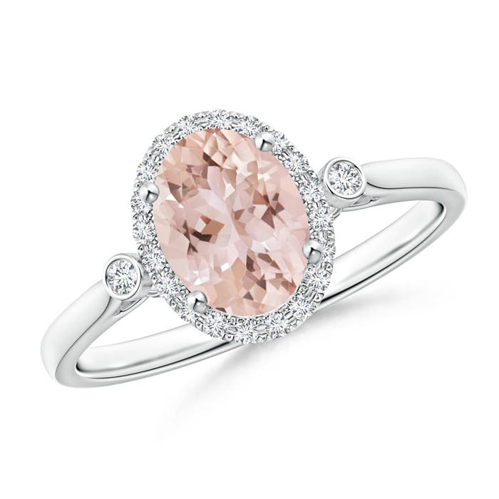 AAA - Morganite / 1.23 CT / 14 KT White Gold