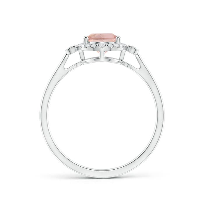 AAAA - Morganite / 1.23 CT / 14 KT White Gold