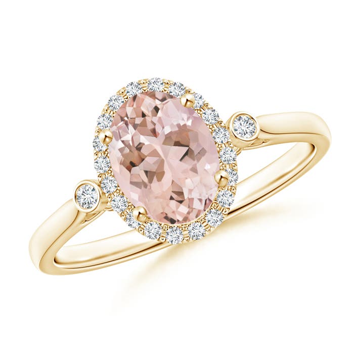 AAAA - Morganite / 1.23 CT / 14 KT Yellow Gold