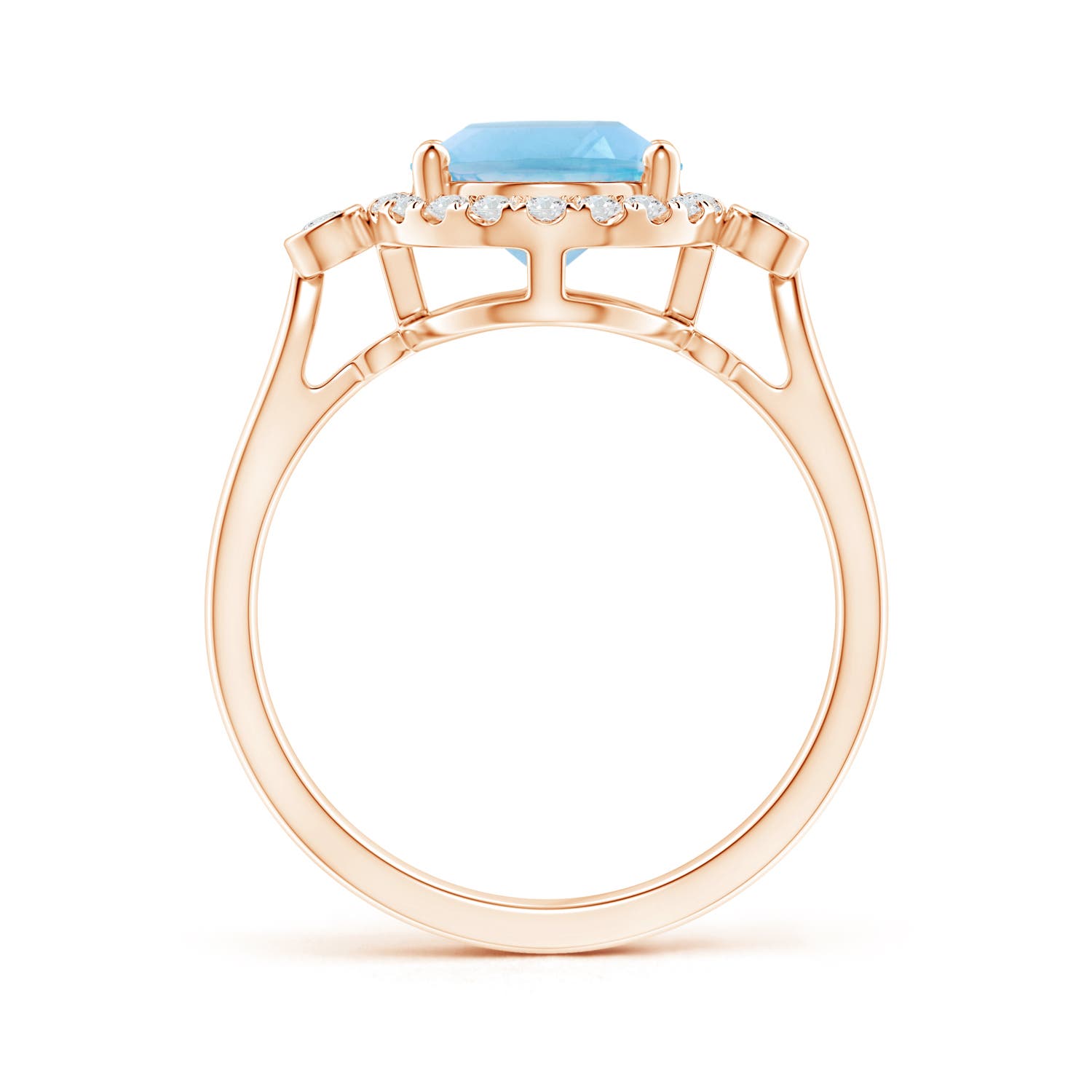 A - Swiss Blue Topaz / 3.52 CT / 14 KT Rose Gold