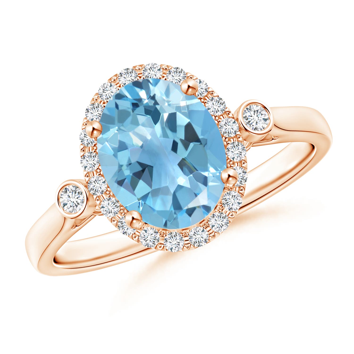 A - Swiss Blue Topaz / 2.46 CT / 14 KT Rose Gold