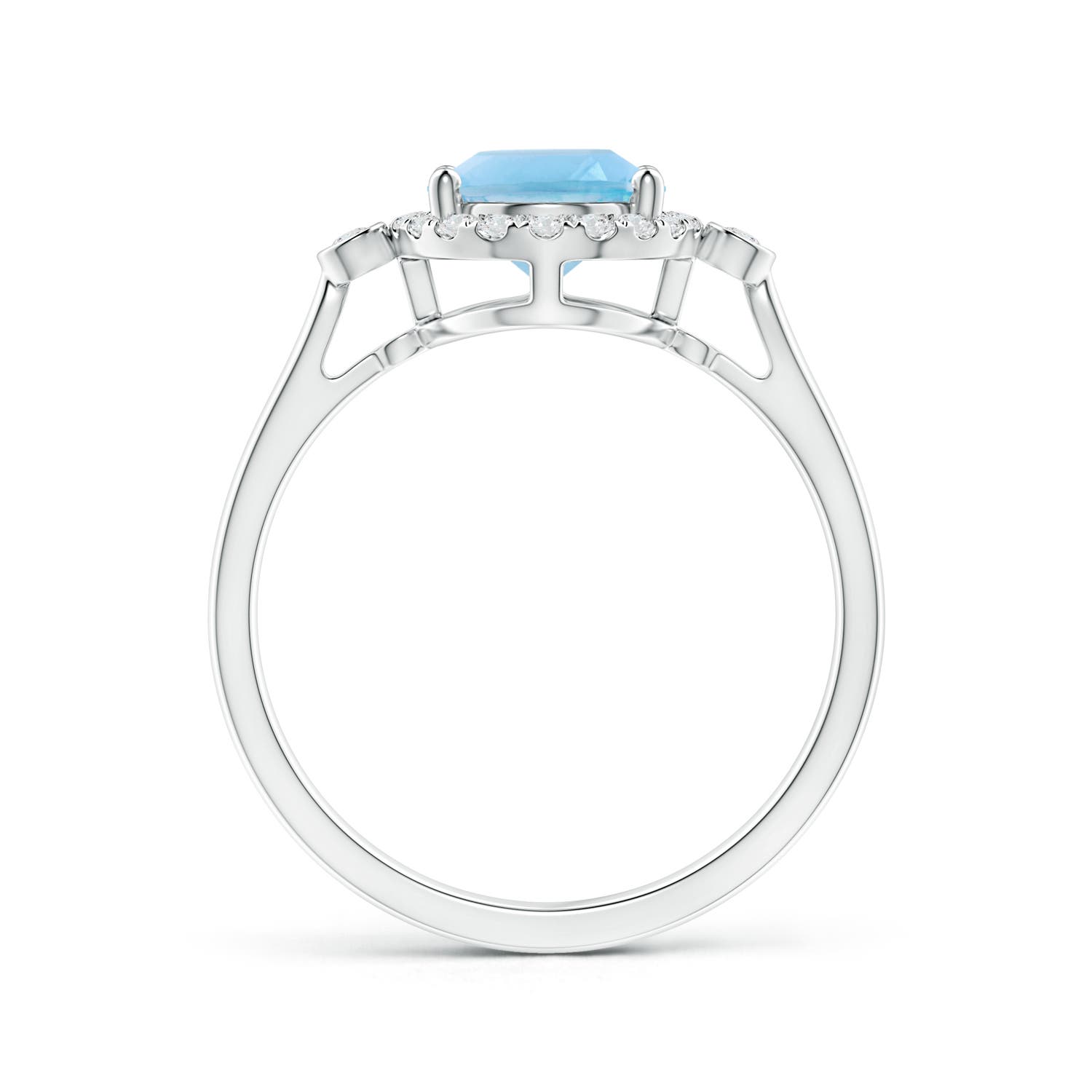 A - Swiss Blue Topaz / 2.46 CT / 14 KT White Gold