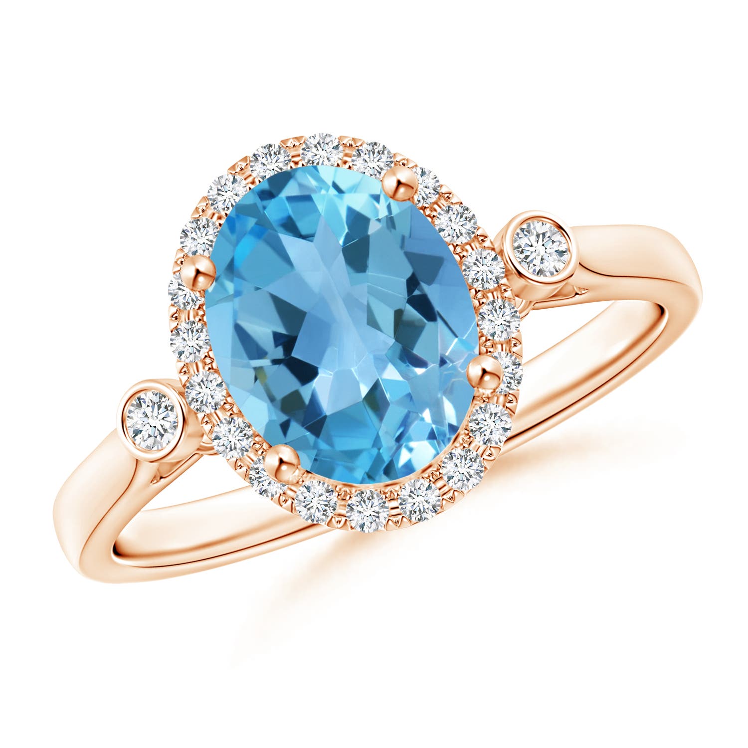 AA - Swiss Blue Topaz / 2.46 CT / 14 KT Rose Gold