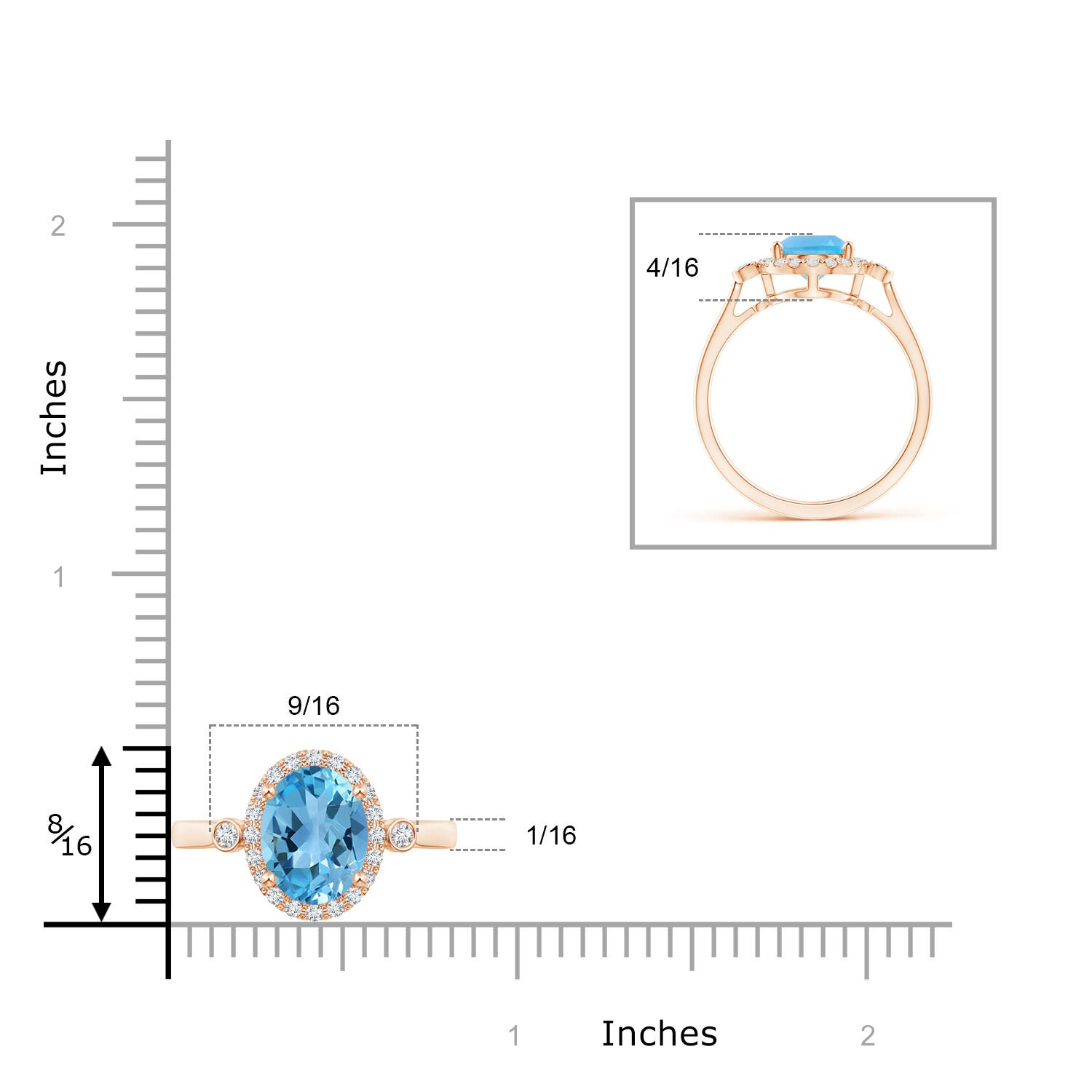 AA - Swiss Blue Topaz / 2.46 CT / 14 KT Rose Gold