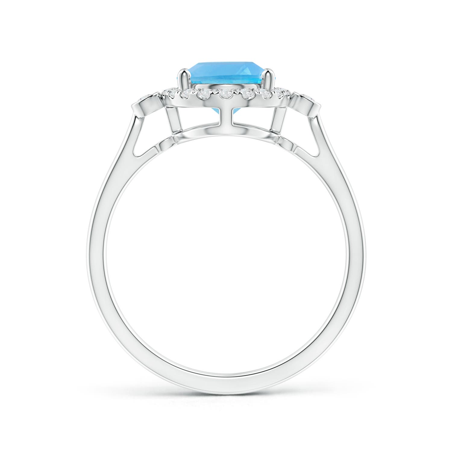 AA - Swiss Blue Topaz / 2.46 CT / 14 KT White Gold