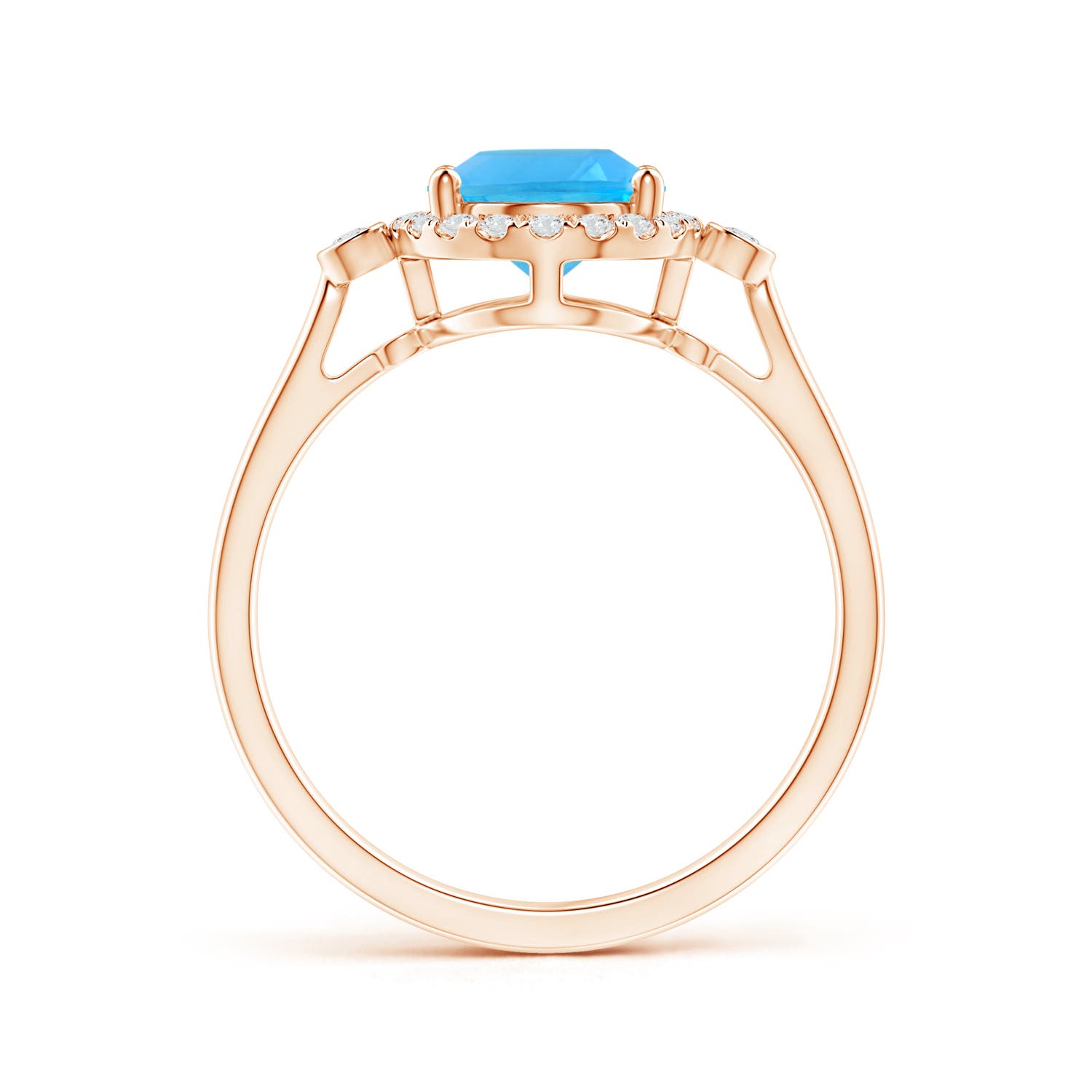 AAA - Swiss Blue Topaz / 2.46 CT / 14 KT Rose Gold