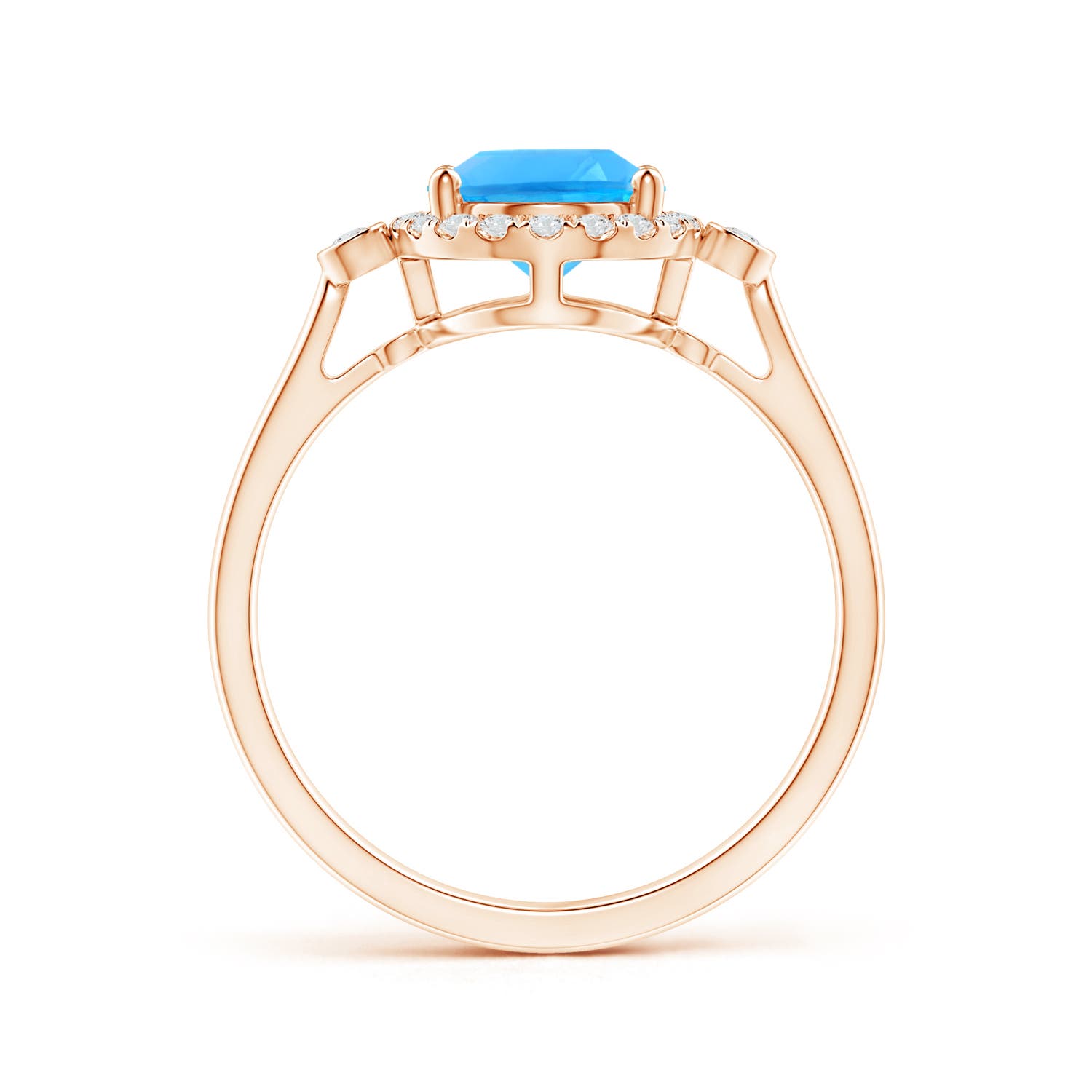 AAAA - Swiss Blue Topaz / 2.46 CT / 14 KT Rose Gold