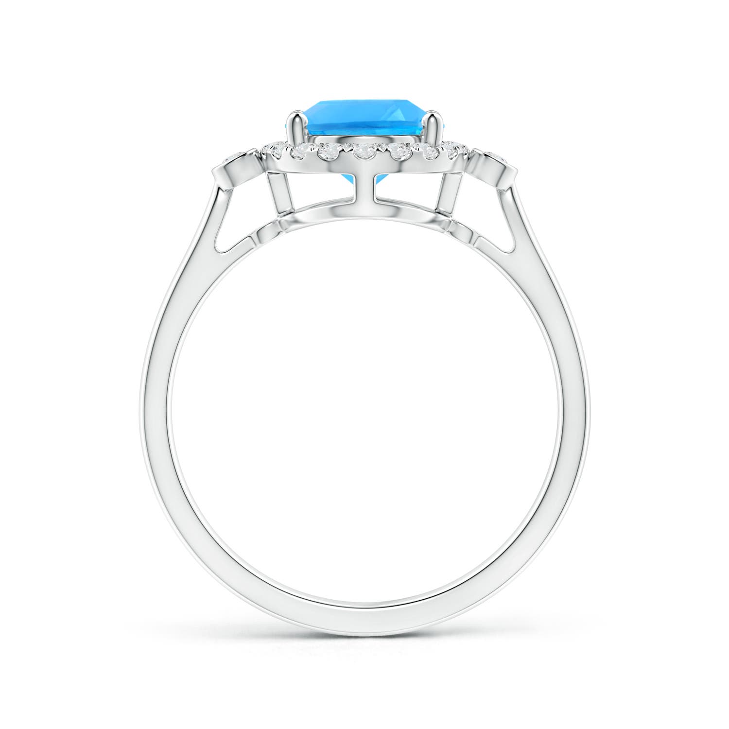 AAAA - Swiss Blue Topaz / 2.46 CT / 14 KT White Gold