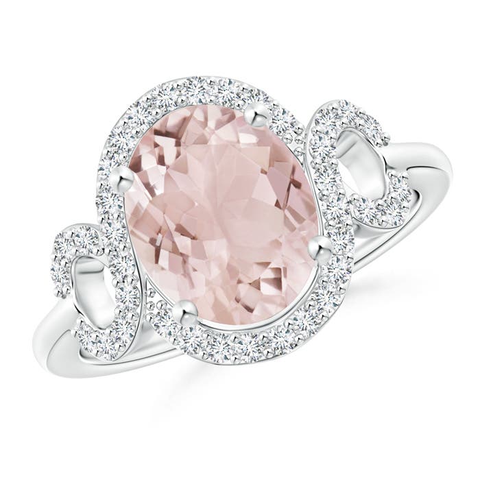 A - Morganite / 2.86 CT / 14 KT White Gold