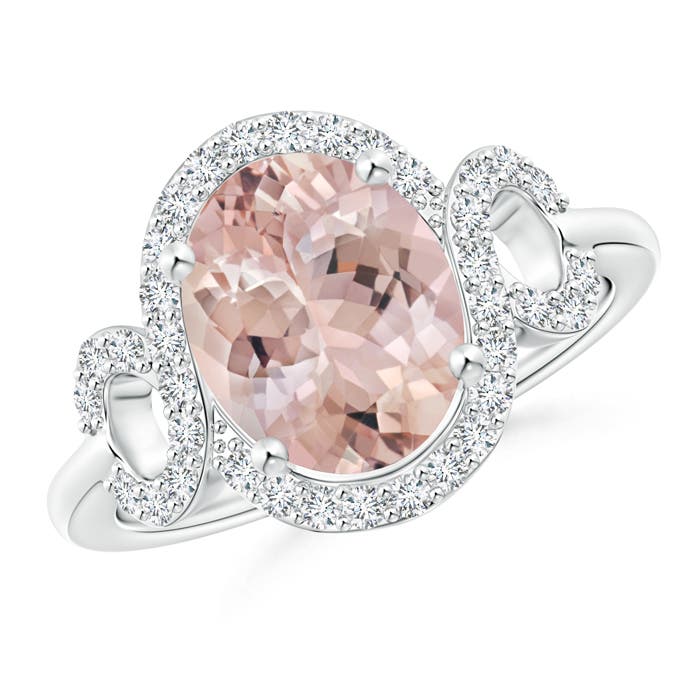 AA - Morganite / 2.86 CT / 14 KT White Gold