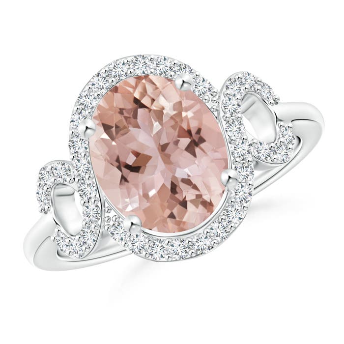 AAA - Morganite / 2.86 CT / 14 KT White Gold