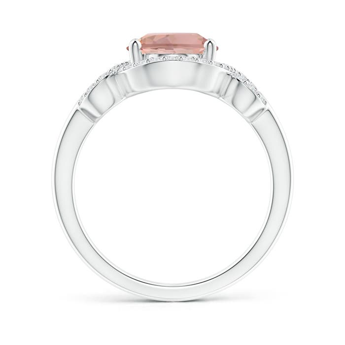 AAAA - Morganite / 2.86 CT / 14 KT White Gold