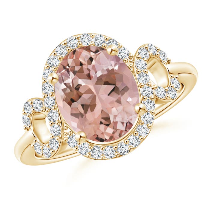 AAAA - Morganite / 2.86 CT / 14 KT Yellow Gold