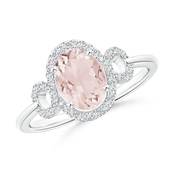 A - Morganite / 1.28 CT / 14 KT White Gold