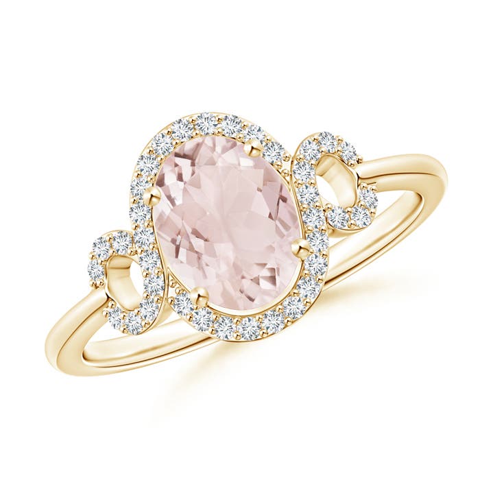 A - Morganite / 1.28 CT / 14 KT Yellow Gold