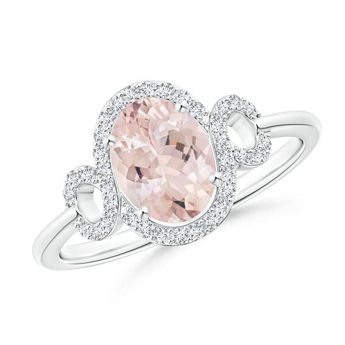 AA - Morganite / 1.28 CT / 14 KT White Gold