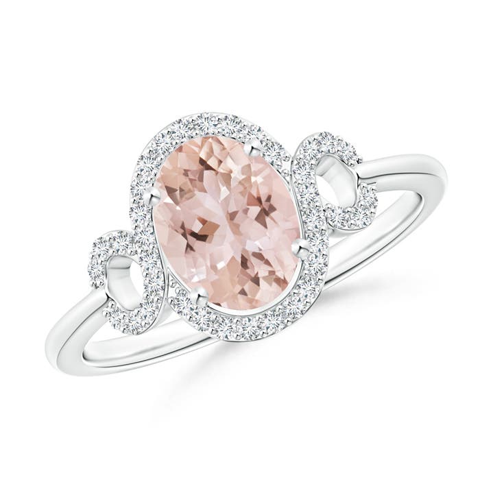 AAA - Morganite / 1.28 CT / 14 KT White Gold