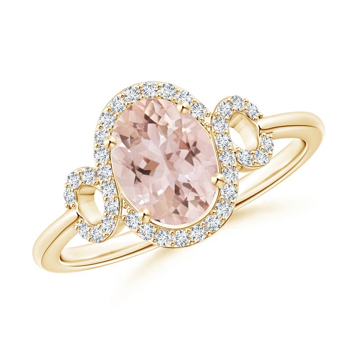 AAA - Morganite / 1.28 CT / 14 KT Yellow Gold