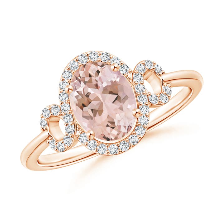 AAAA - Morganite / 1.28 CT / 14 KT Rose Gold