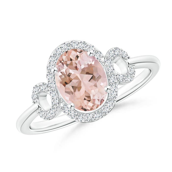 AAAA - Morganite / 1.28 CT / 14 KT White Gold