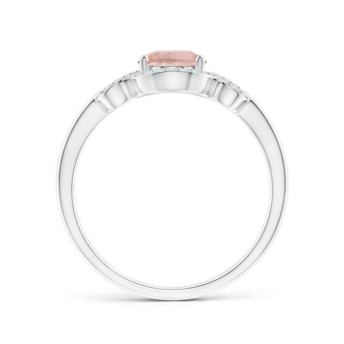 AAAA - Morganite / 1.28 CT / 14 KT White Gold