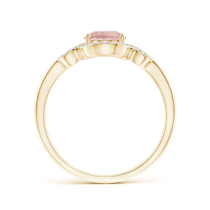 AAAA - Morganite / 1.28 CT / 14 KT Yellow Gold