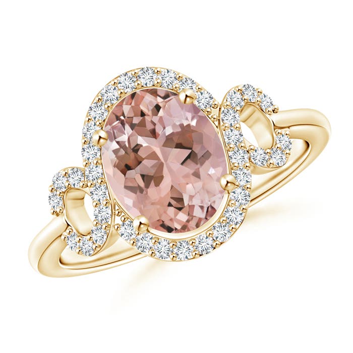 AAAA - Morganite / 1.94 CT / 14 KT Yellow Gold