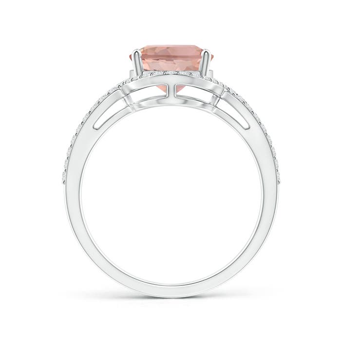 AAAA - Morganite / 2.87 CT / 14 KT White Gold