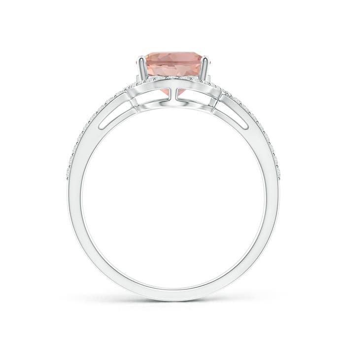 AAAA - Morganite / 1.96 CT / 14 KT White Gold