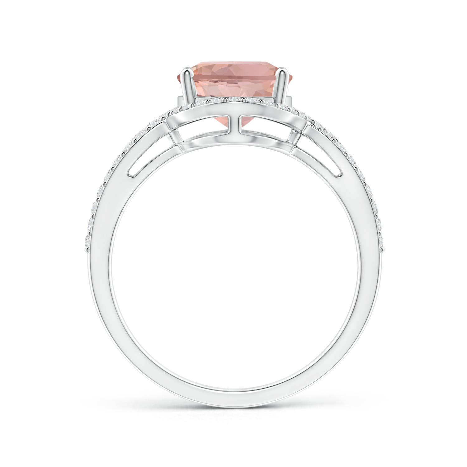 AAAA - Morganite / 9.74 CT / 14 KT White Gold