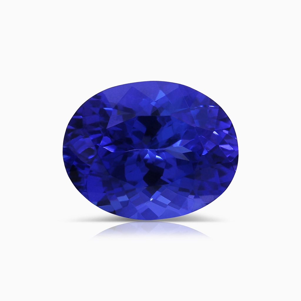10.06x8.01x5.44mm AAAA GIA Certified Oval Tanzanite Split Shank Ring with Diamond Halo in P950 Platinum Side 599