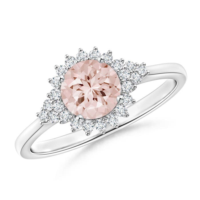 AA - Morganite / 0.89 CT / 14 KT White Gold