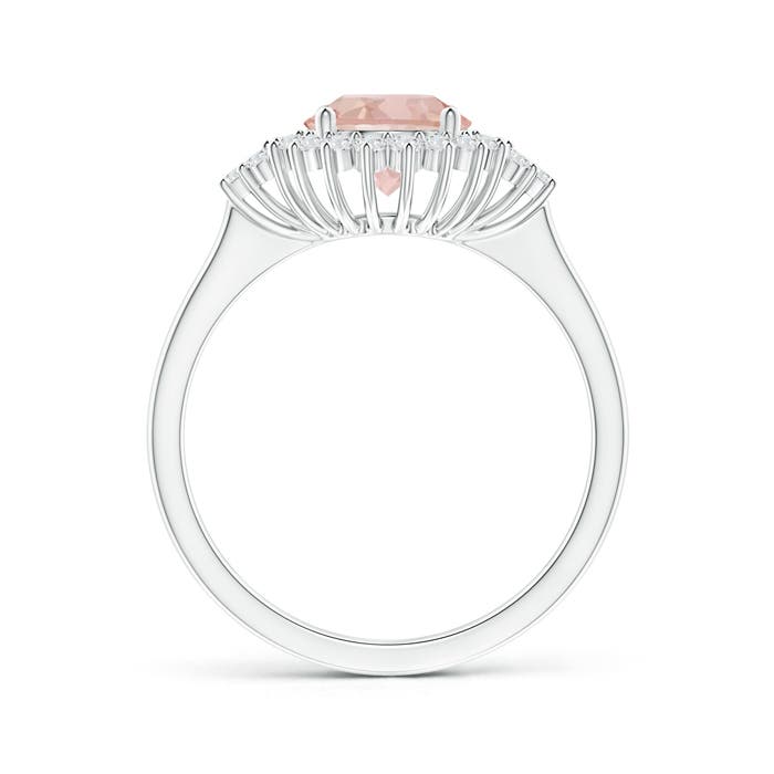 AAAA - Morganite / 1.39 CT / 14 KT White Gold