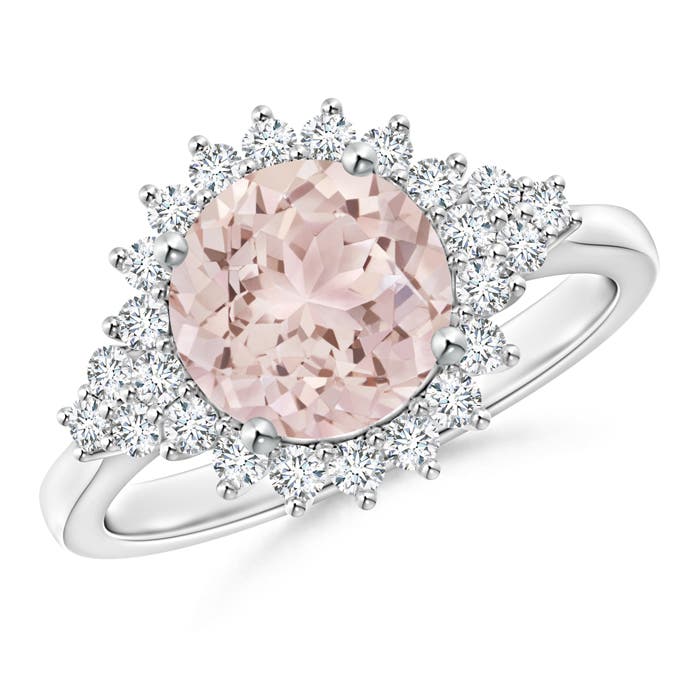 A - Morganite / 2.08 CT / 14 KT White Gold