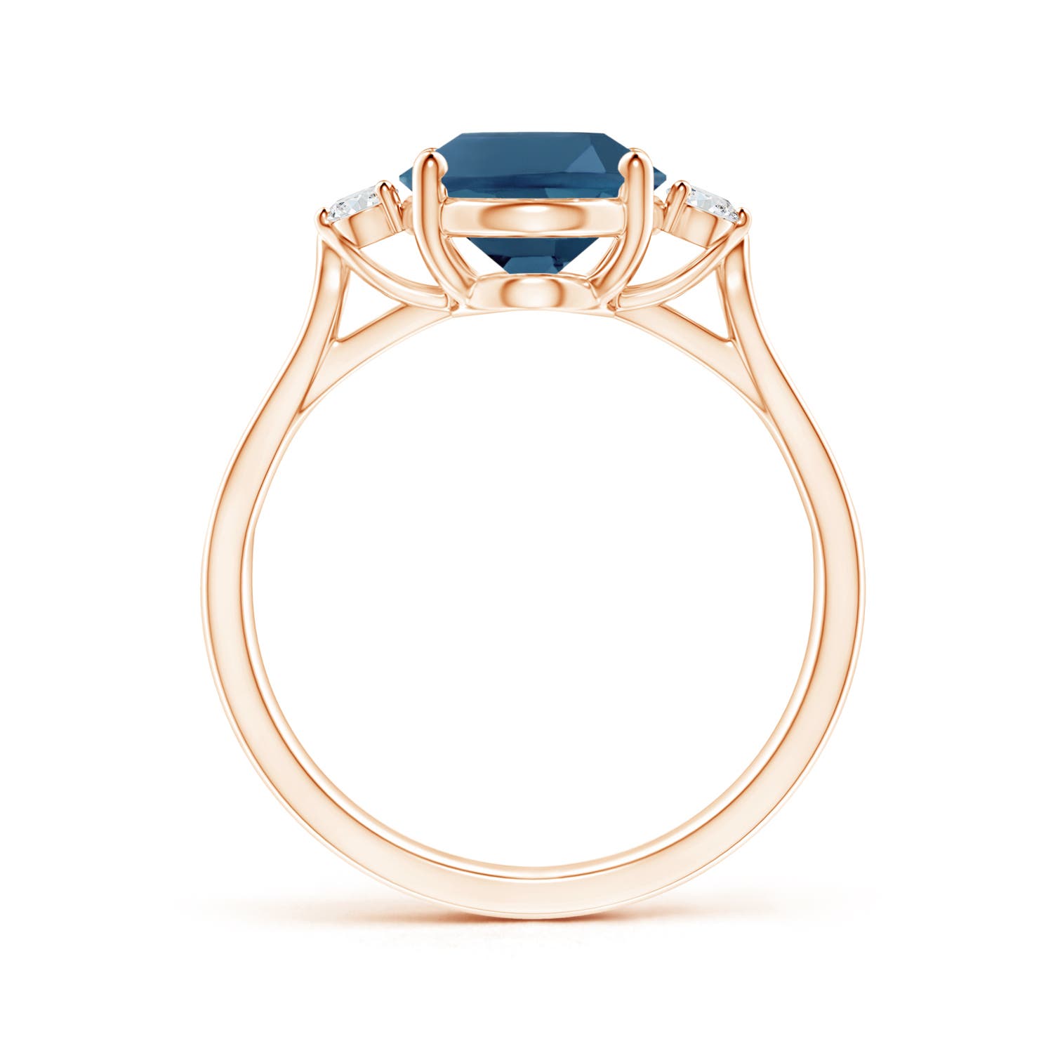 AA - London Blue Topaz / 3.35 CT / 14 KT Rose Gold