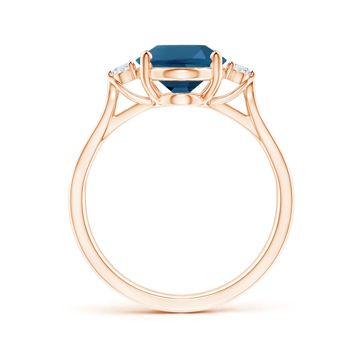 AAA - London Blue Topaz / 3.35 CT / 14 KT Rose Gold