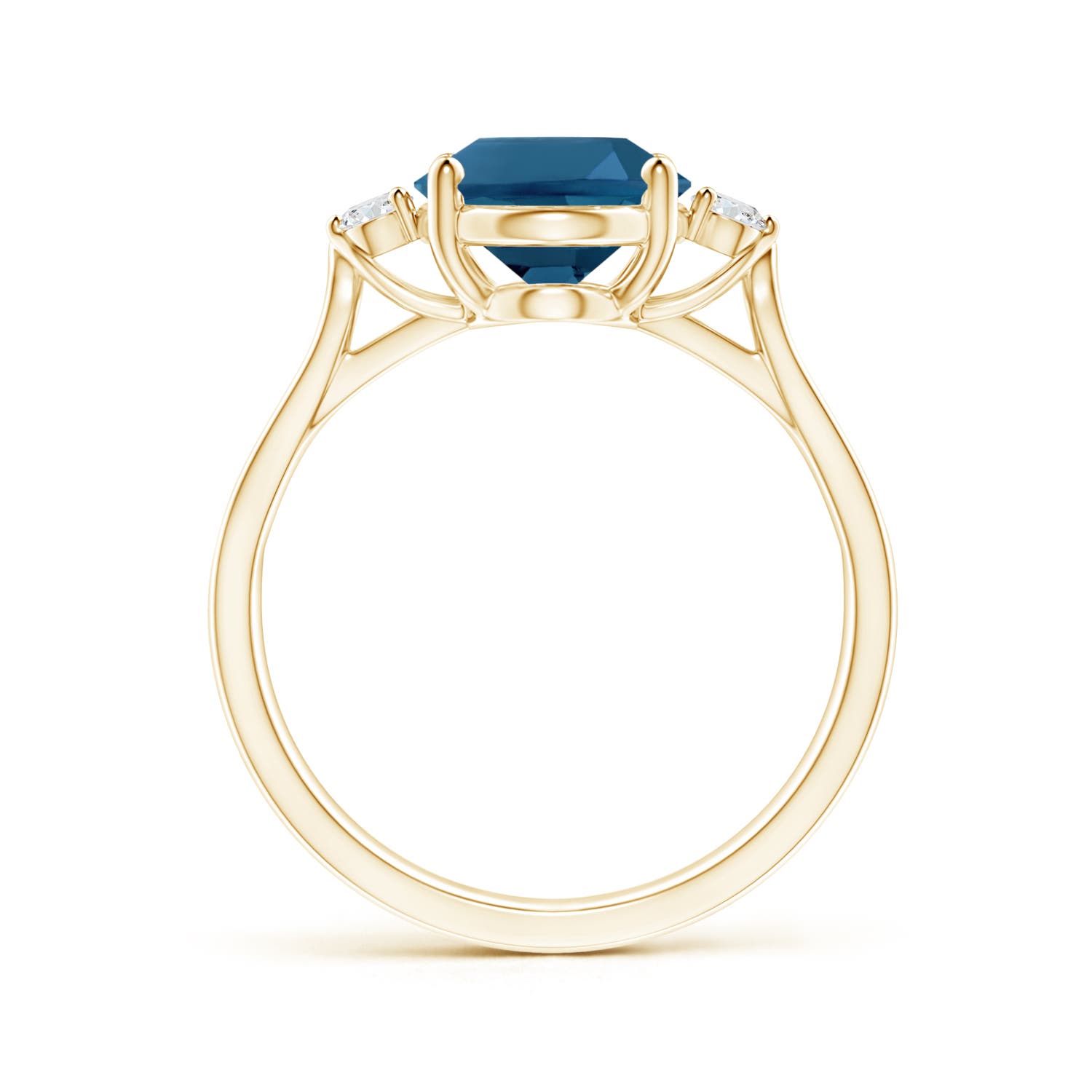 AAA- London Blue Topaz / 3.35 CT / 14 KT Yellow Gold