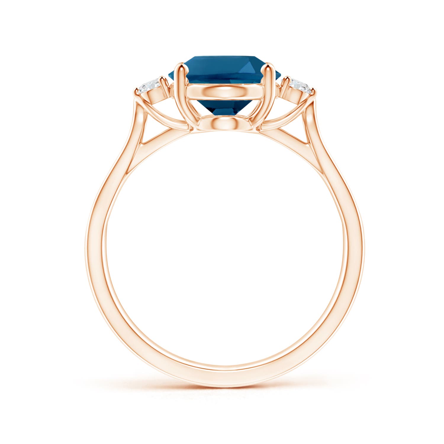 AAAA- London Blue Topaz / 3.35 CT / 14 KT Rose Gold