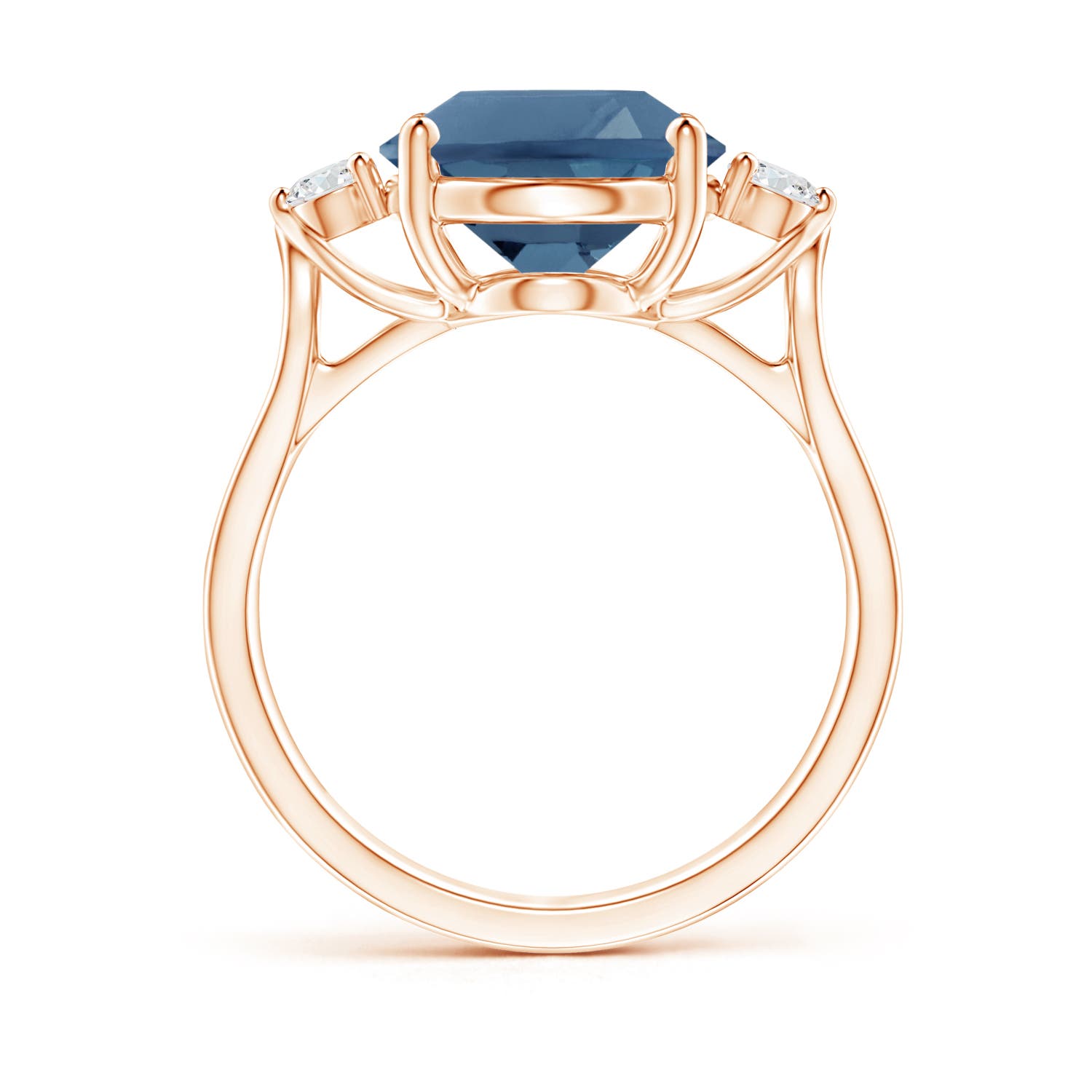 A- London Blue Topaz / 5.77 CT / 14 KT Rose Gold