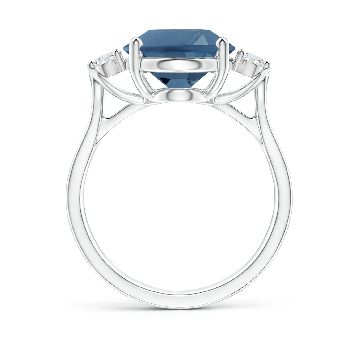 A- London Blue Topaz / 5.77 CT / 14 KT White Gold