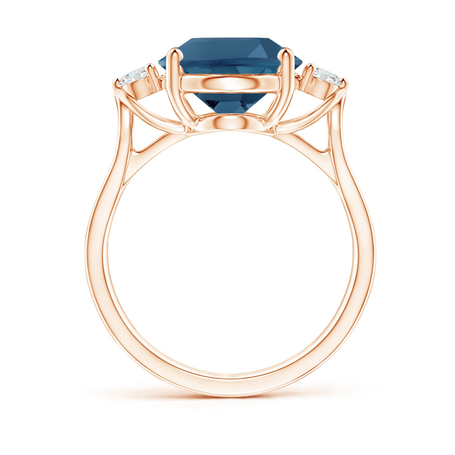 AA - London Blue Topaz / 5.77 CT / 14 KT Rose Gold